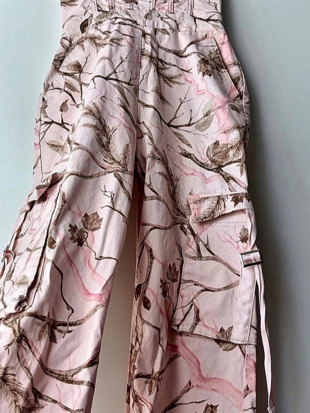 Riley & James Floral Wide Leg Strapless Jumpsuit in Pink